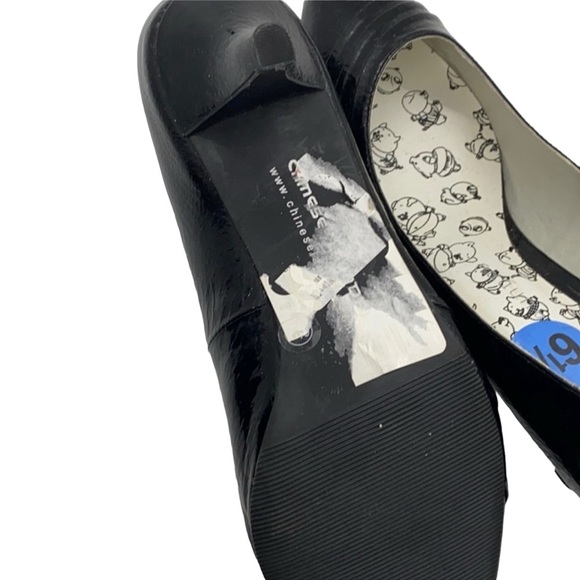 Chinese Laundry Black Leather Jaeger Heels - Picture 5 of 8